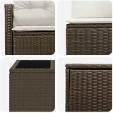  Set sofe 6 kom. Smeđa i krem bijela Poli Rattan i čelik | shoptok.hr