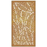  Vrtni zidni ukras 105 x 55 cm od čelika COR-TEN s uzorkom lišća | shoptok.hr