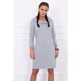 Kesi Dress with hood and pockets gray Cijene