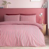 Catherine Lansfield Bordo posteljina za krevet za jednu osobu 135x200 cm Epping Textured Stripe – Cijene