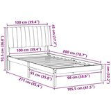  Konstrukcija postelje Rjava 100 x 200 cm Masivno borovo les, (5000084604) | Shoptok.si