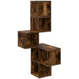 vidaXL Polica za vogal na steni Dimljen hrast 48 x 48 x 120 cm, (5000307466) | Shoptok.si