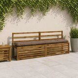  Jastučići za klupe VIANEN 2 kom. 100% poliester Sivosmeđa - Sivosmeđa 200 x 30 x 12 cm | shoptok.hr
