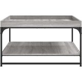 vidaXL Klubska mizica siva sonoma 80x80x45 cm inženirski les in železo Cene