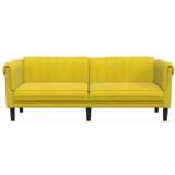 Maison Chic kavč - Sofa - Kanape trosed rumen žamet, (21726872) | Shoptok.si