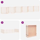 vidaXL Ograda za pse z vrati zložljiva 12 panelov 960 cm topolovina | Shoptok.si