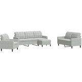 vidaXL 4-dijelni set sofa s jastucima svjetlosivi baršunasti | shoptok.hr