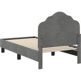  Okvir kreveta za malu djecu s naslonom Tamnosiva 70 x 140 cm | shoptok.hr