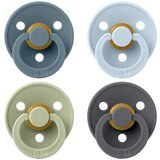 Bibs tolažilna duda - lateks Colour komplet, okrogle, 6-18 m, 4/1 Petrol/Sage/Baby/Iron | Shoptok.si