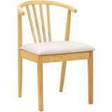  Stolac za blagovanje 2 pcs Prirodna i svijetla Čvrsto drvo | shoptok.hr