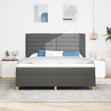  LED Box Spring Krevet Tamno siva 180 x 200 cm tkanina | shoptok.hr