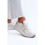 EVENTO Women's Leather Platform Sneakers White Ligustra | shoptok.hr