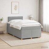  Boxspring krevet s madracem Svjetlosiva 120 x 190 cm Tkanina - Svjetlosiva 120 x 190 cm Dizajn linija | shoptok.hr