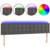 The Living Store led posteljno vzglavje temno sivo 160x5x78/88 cm žamet - led vzglavje, (21488113) | Shoptok.si