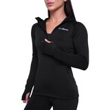 GymBeam ženska majica za trčanje 1/2 zip black