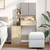 vidaXL Toaletni stolić s ormarićem boja hrasta sonome 80x35x132 cm | shoptok.hr