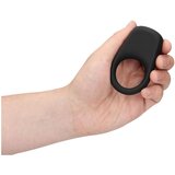 Shots Loveline - punjivi, vibrirajući prsten za penis (crni) | shoptok.hr