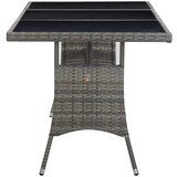  Vrtni stol sivi 170 x 80 x 74 cm od poliratana | shoptok.hr