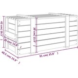 vidaXL Škatla za shranjevanje črna 91x40,5x42 cm trdna borovina | Shoptok.si