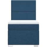  Krevet s oprugama i madracem plavi 100 x 200 cm od tkanine | shoptok.hr