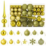  Set božićnih kuglica 111 kom. Svijetlo zelena 6 cm Polistiren - Svijetlo zelena | shoptok.hr
