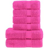 vidaXL 6-dijelni vrhunski set ručnika ružičasti 600 gsm 100 % pamuk Cijene