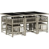  11-dijelni vrtni blagovaonski set s jastucima svijetlosivi | shoptok.hr