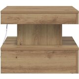vidaXL Stolić za kavu s LED svjetlima boja hrasta artisan 50x50x40 cm | shoptok.hr