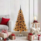 vidaXL Božićno drvce s 150 LED svjetlima s stalakom Zlatno 120 cm PET | shoptok.hr
