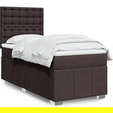 Maison Chic Box spring postelja - Vzmetna postelja z vzmetnico temno rjava 100x200 cm blago SL17422, (21894992) | Shoptok.si