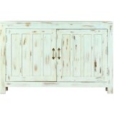 vidaXL Komoda svetlo modra 110x35x70 cm trden mangov les | Shoptok.si