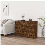  Komoda dimljeni hrast 91x29,5x65 cm inženirski les | Shoptok.si