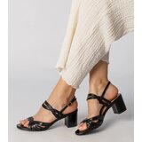  Black women's block heel sandals Melfi | ePonuda.com