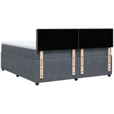  Krevet s oprugama i madracem tamnosivi 200x200 cm baršunasti | shoptok.hr
