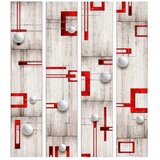  Tapeta - Concrete red frames and white knobs 50x1000 | shoptok.hr
