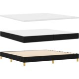  Krevet s opruga kutije Crna i bijela 200 x 200 cm Pjena | shoptok.hr