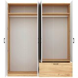 XXXL Omara Za Oblačila Mila, Barva Hrasta, Bela | Shoptok.si