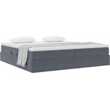  s madracem i skladištem Tamno siva 200 x 200 cm Baršun | shoptok.hr