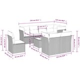  9-dijelni set vrtnih sofa od poliratana s jastucima svjetlosivi | shoptok.hr