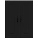 vidaXL Stenska kuhinjska omarica Črna 60 x 31 x 80 cm Konstruiran les | Shoptok.si
