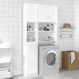 Maison Chic Kopalniška omarica - Kopalniški kabinet visok sijaj bela 32x25,5x190 cm iverna pl., (21794694) | Shoptok.si