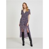 Pepe Jeans Dark Blue Women Patterned Shirt Midish dress with slit Pepe Je - Women Cijene