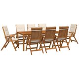  9-dijelni vrtni blagovaonski set Prirodna Čvrsto drvo akacije | shoptok.hr