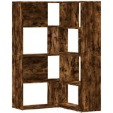 Maison Chic Kotna Knjižna omara - Knjižni regal 4-nadstropna dimljeni hrast 85x85x140 cm, (21725402) | Shoptok.si