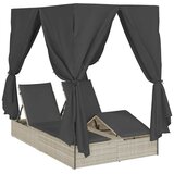  Dvostruka ležaljka Svijetlo siva 205 x 129 x 200 cm poliratan | Eponuda.com