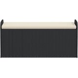  Klupa za pohranu s jastukom crna 115 x 51 x 52 cm od poliratana | shoptok.hr