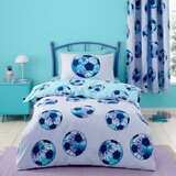 Catherine Lansfield Vijolična/turkizna otroška posteljnina za zakonsko posteljo 200x200 cm Tie Dye Football – | Shoptok.si