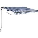  Ročno zložljiva tenda z LED lučkami 350x250 cm modra in bela, (20728729) | Shoptok.si