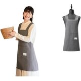 INF Bombažni cvetličarski predpasnik | Vodoodporen barista predpasnik za kavarno Grey, (22103431) | Shoptok.si