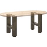  noge kavne mizice naravno jeklo 2 kosa 40x(30-31) cm jeklo, (21828219) | Shoptok.si